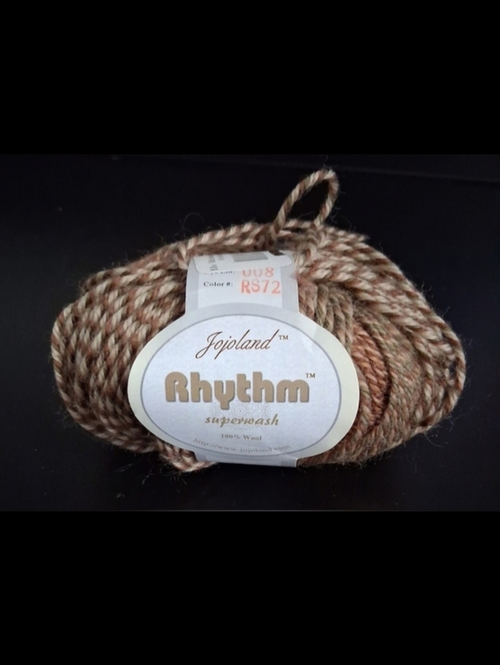 NWT Jojoland Rhythm Brown Stripe Suoerwash Wool Crochet Knit Yarn